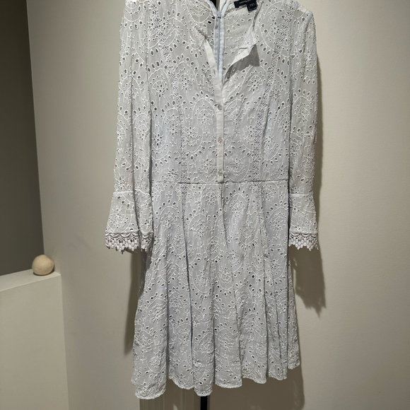 FRENCH CONNECTION  Derna Drape Fluted Dress - Picture 3 of 10